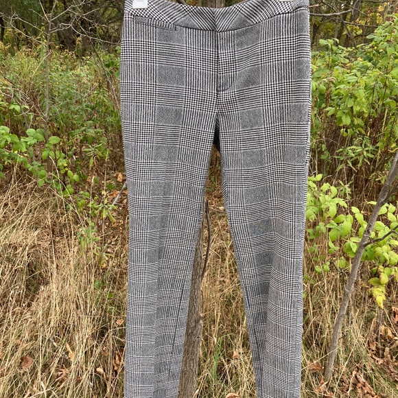 Like NEW NYDJ (Not Your Daughter’s Jeans) black & white plaid dress pants, Sz 0 - Picture 1 of 4